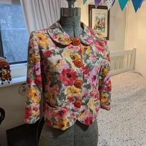 Vintage Floral Blazer - Handmade